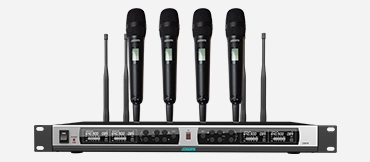 4 Channels True Diversity Microphone Receiver (4 Handhold Mic)