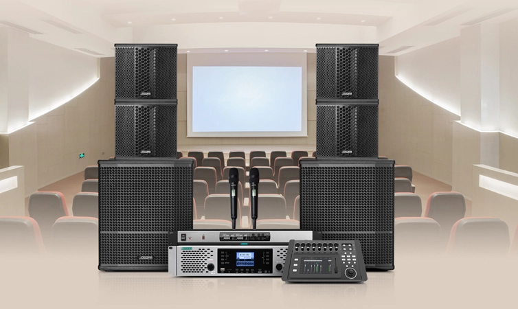 Small Line Array Speaker System Solution for Small Lecture Halls CM1608 LA1230S LA-6300